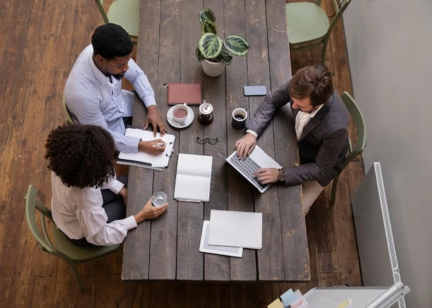 Group of people working together.